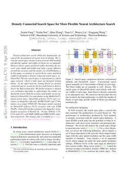 Densely Connected Search Space for More Flexible Neural Architecture
  Search