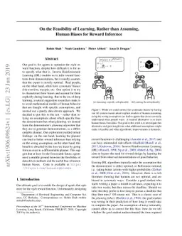 On the Feasibility of Learning, Rather than Assuming, Human Biases for
  Reward Inference