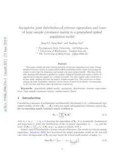 Asymptotic joint distribution of extreme eigenvalues and trace of large
  sample covariance matrix in a generalized spiked population model