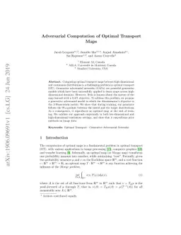 Adversarial Computation of Optimal Transport Maps