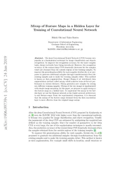 Mixup of Feature Maps in a Hidden Layer for Training of Convolutional
  Neural Network