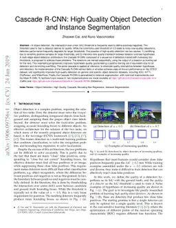 Cascade R-CNN: High Quality Object Detection and Instance Segmentation