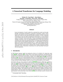 A Tensorized Transformer for Language Modeling
