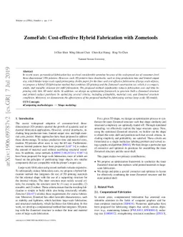 ZomeFab: Cost-effective Hybrid Fabrication with Zometools