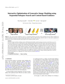 Interactive Optimization of Generative Image Modeling using Sequential
  Subspace Search and Content-based Guidance