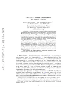 Universal Bayes consistency in metric spaces