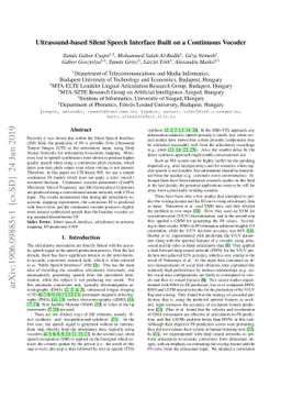 Ultrasound-based Silent Speech Interface Built on a Continuous Vocoder