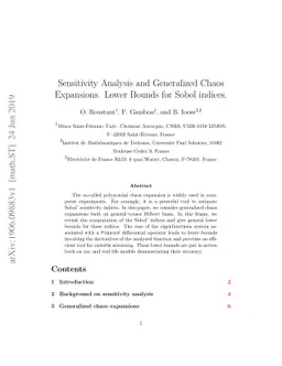 Sensitivity Analysis and Generalized Chaos Expansions. Lower Bounds for
  Sobol indices