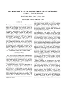 Visual Context-aware Convolution Filters for Transformation-invariant
  Neural Network
