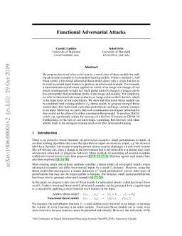 Functional Adversarial Attacks
