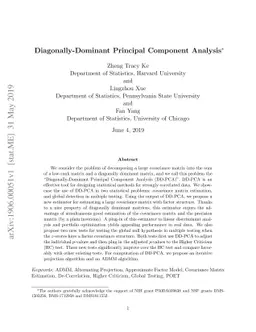 Diagonally-Dominant Principal Component Analysis