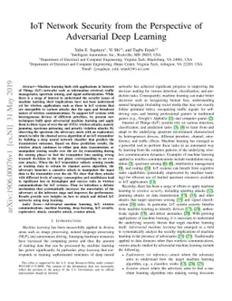 IoT Network Security from the Perspective of Adversarial Deep Learning