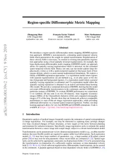 Region-specific Diffeomorphic Metric Mapping