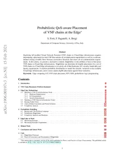 Probabilistic QoS-aware Placement of VNF chains at the Edge