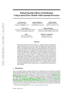 Patient-Specific Effects of Medication Using Latent Force Models with
  Gaussian Processes