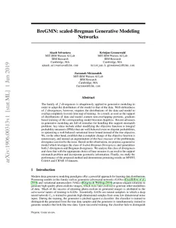 BreGMN: scaled-Bregman Generative Modeling Networks