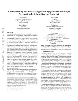 Characterizing and Forecasting User Engagement with In-app Action Graph:
  A Case Study of Snapchat
