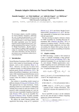 Domain Adaptive Inference for Neural Machine Translation