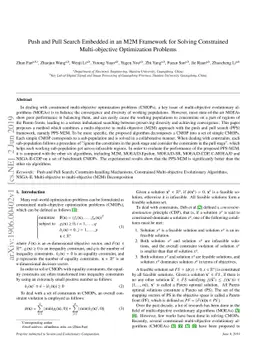 Push and Pull Search Embedded in an M2M Framework for Solving
  Constrained Multi-objective Optimization Problems