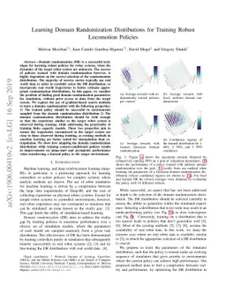 Learning Domain Randomization Distributions for Training Robust
  Locomotion Policies