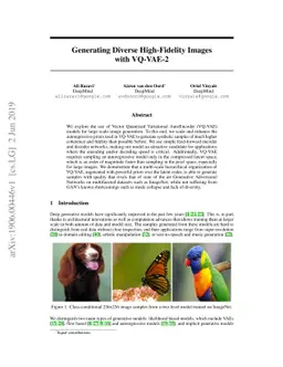 Generating Diverse High-Fidelity Images with VQ-VAE-2