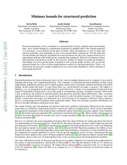 Minimax bounds for structured prediction