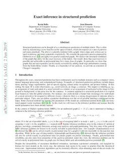 Exact inference in structured prediction