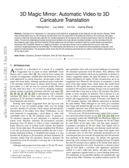 3D Magic Mirror: Automatic Video to 3D Caricature Translation