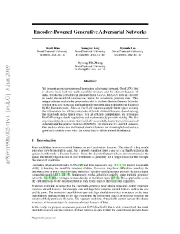 Encoder-Powered Generative Adversarial Networks