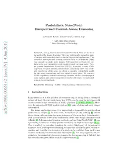 Probabilistic Noise2Void: Unsupervised Content-Aware Denoising
