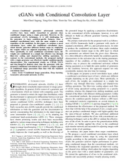 cGANs with Conditional Convolution Layer