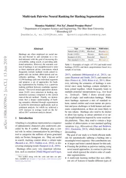 Multi-task Pairwise Neural Ranking for Hashtag Segmentation
