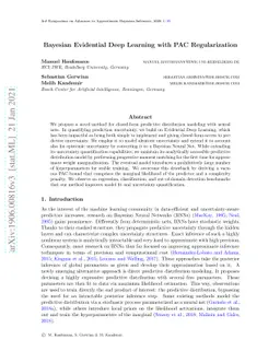 Bayesian Evidential Deep Learning with PAC Regularization