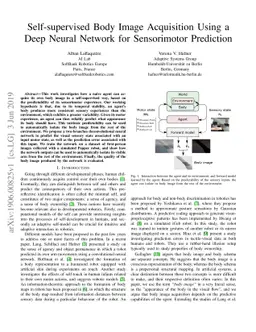 Self-supervised Body Image Acquisition Using a Deep Neural Network for
  Sensorimotor Prediction
