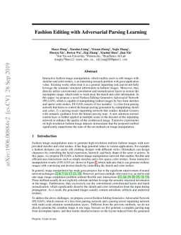 Fashion Editing with Adversarial Parsing Learning
