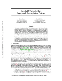 Deep ReLU Networks Have Surprisingly Few Activation Patterns