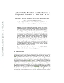 Cellular Traffic Prediction and Classification: a comparative evaluation
  of LSTM and ARIMA