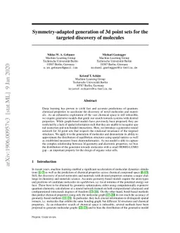 Symmetry-adapted generation of 3d point sets for the targeted discovery
  of molecules