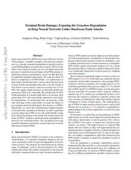 Terminal Brain Damage: Exposing the Graceless Degradation in Deep Neural
  Networks Under Hardware Fault Attacks