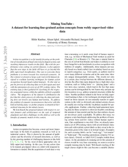 Mining YouTube - A dataset for learning fine-grained action concepts
  from webly supervised video data