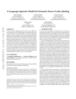 A Language-Agnostic Model for Semantic Source Code Labeling