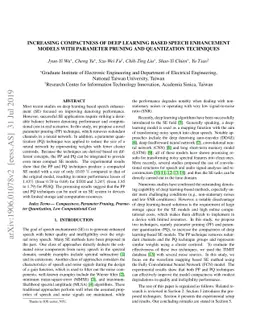 Increasing Compactness Of Deep Learning Based Speech Enhancement Models
  With Parameter Pruning And Quantization Techniques