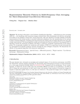Representation Theoretic Patterns in Multi-Frequency Class Averaging for
  Three-Dimensional Cryo-Electron Microscopy