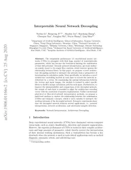 Interpretable Neural Network Decoupling