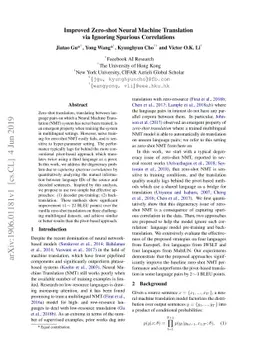Improved Zero-shot Neural Machine Translation via Ignoring Spurious
  Correlations