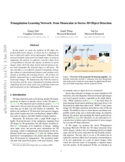 Triangulation Learning Network: from Monocular to Stereo 3D Object
  Detection