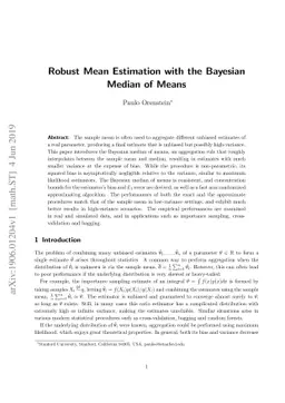 Robust Mean Estimation with the Bayesian Median of Means