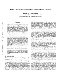Dilated Convolution with Dilated GRU for Music Source Separation