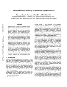 Attributed Graph Clustering via Adaptive Graph Convolution