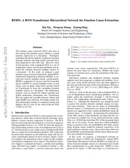 RTHN: A RNN-Transformer Hierarchical Network for Emotion Cause
  Extraction